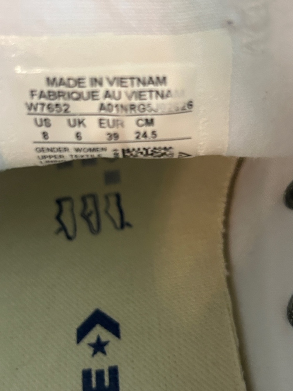 Converse White Low Top Sneakers with Red Stripe - Picture 5 of 5